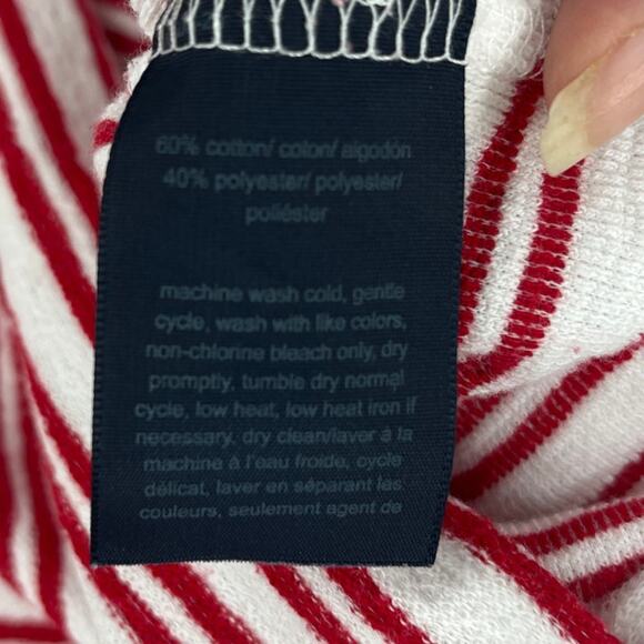 Tommy Hilfiger Terry Funnel Neck Womens Top Sz M Nautical Coastal Preppy Y2K - Picture 9 of 10